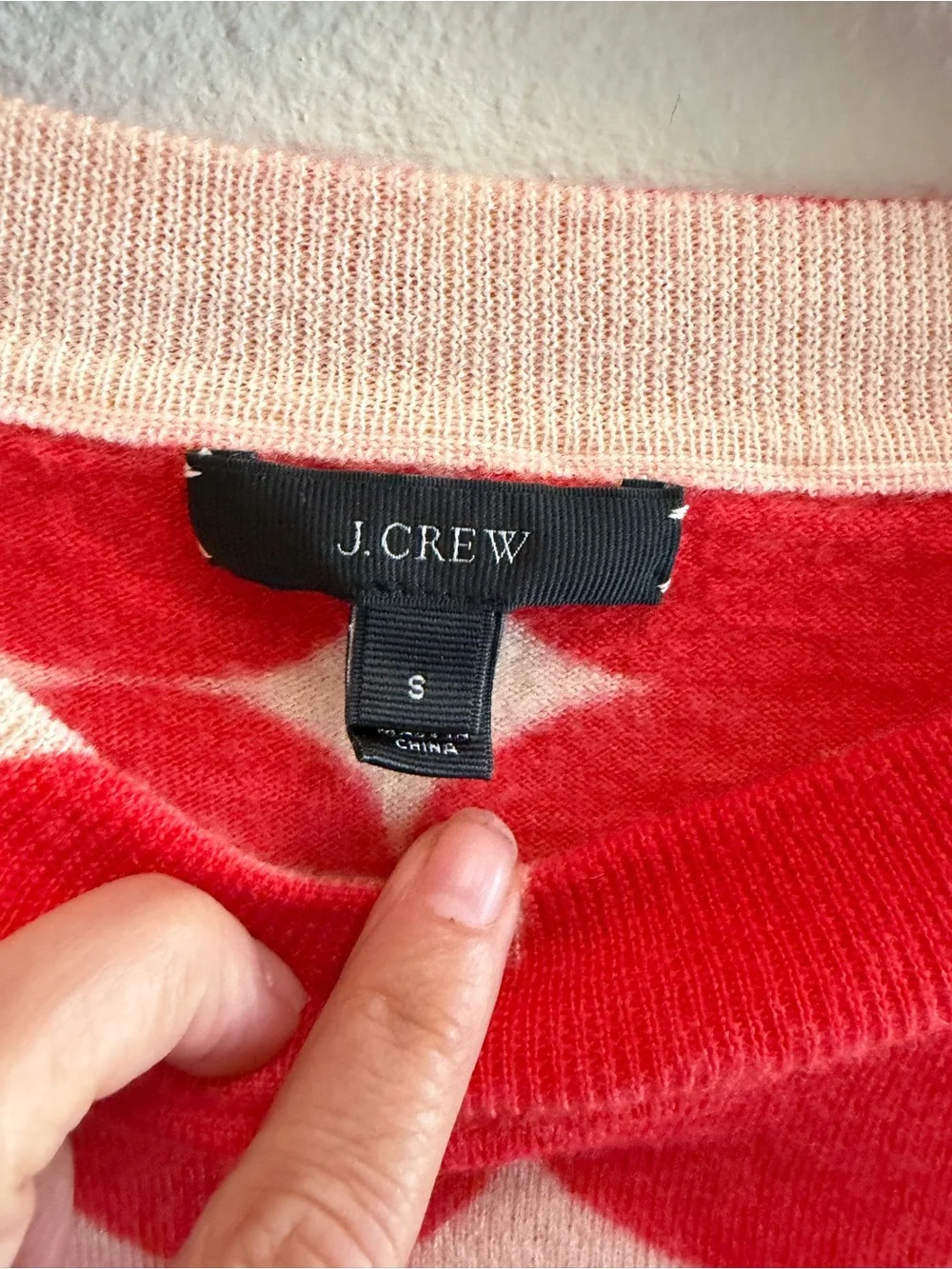 J. Crew Tippi Pop Art Sweater Red White Blue Merino Lightweight